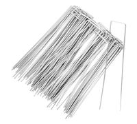 50 chiodi da giardino pesanti, pali in acciaio, lunghezza 200 mm, larghezza 40 mm, diametro 2,3 mm, morsetti in acciaio zincato per il fissaggio di erbacce, reti e tubi per pavimenti duri