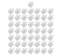 50 chiusure flessibili in gomma a farfalla per accessori artigianali in gomma nera trasparente per cappelli