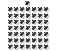 50 chiusure flessibili in gomma a farfalla per accessori artigianali in nero trasparente decorativo cappelli di fissaggio