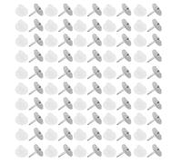 50 chiusure in gomma a forma di farfalla, per artigianato, abbigliamento e gioielli, accessori da cucito