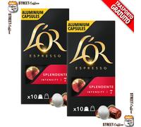 50 Cialde Capsule alluminio Caffe L'OR Compatibile Nespresso Miscela Splendente