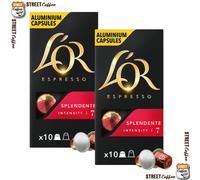 50 Cialde Capsule alluminio Caffe L'OR Compatibile Nespresso Miscela Splendente