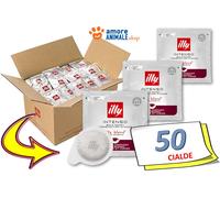 50 Cialde → ILLY Caffè in Carta Filtro ESE 44 - Caffe Tostatura Gusto INTENSO