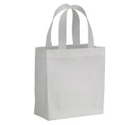 50 (cinquanta) pezzi Shopper mini con soffietto in TNT 80 g/m2, manici corti 23 x 25 x 10 CM - MANICI 35 x 3 CM - 5 LT (bianco)