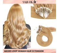 50 ciocche di extension per capelli in microfibra di veri capelli umani, colore biondo 27#, extension per capelli umani lisce, super morbide e setose, dritte, per donne Capelli veri