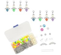 50 ciondoli a forma di angelo custode, portachiavi con angelo custode, set fai da te, per battesimo, Natale, adulti, donne e bambini