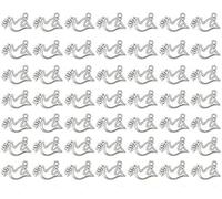 50 ciondoli a forma di colomba della pace, in argento tibetano anticato, per la realizzazione di accessori fai da te e gioielli artigianali, 13 x 19 mm, Metallo non prezioso