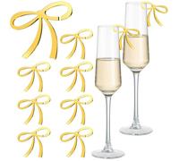 50 ciondoli a forma di fiocco in silicone per vino, per addio al nubilato, compleanni, matrimoni, decorazioni per eventi, identificazione divertente, Medio, Nylon, Agata
