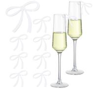 50 ciondoli a forma di fiocco in silicone per vino, per addio al nubilato, compleanni, matrimoni, decorazioni per eventi, identificazione divertente, Medio, Nylon, Agata