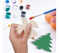 50 ciondoli in legno da dipingere, 8 cm, angelo in legno, da scrivere, fai da te, per matrimonio, compleanno, Natale, San Valentino, regalo