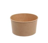 50 Ciotole di carta poke bowl rotonde color avana Ø15 x h 8 cm
