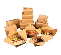 50 ciotole usa e getta, robuste ciotole in carta kraft per verdure,