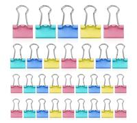 50 clip colorate per raccoglitori, migliora la tua organizzazione con clip pieghevoli in metallo di 3 dimensioni, clip colorate a forma di bulldog, clip per raccoglitori in metallo colorato, morsetti