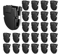 50 clip in plastica compatibili con pannelli in tessuto e pareti in cartone, offrono un design compatto e una presa affidabile per organizzare foto e documenti (25 pezzi, nero)