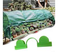 50 clip in plastica per il fissaggio di pellicole per serre su telaio ad arco con design a doppia testa, adatte per uso in giardino, per fissare la pellicola e saldamente sugli scaffali (50 pezzi da 6
