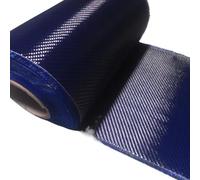 50 CM di Larghezza Rosso/Blu/Giallo Kevlar Fibra di Carbonio Tessuto Ibrido Misto Panno 3K 200 g/m² 20"/50 cm di Larghezza Largo 2x2 Tessuto in Twill ( Color : Blue , Size : 50cm width x 1m )