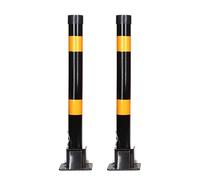 50 cm Dissuasore di Sicurezza con Serratura Barriera Parcheggio Auto Posta Pieghevole Palo di Blocco per Auto, Paletti di Intercettazione(Black Yellow,2pcs)