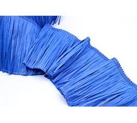 50 CM Frangia Rafia liscia altezza 10 15 cm vari colori arredo casa moda passamaneria (15 cm, Bluette 1203)