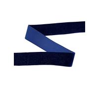 50 Cm Passamaneria Gallone Nastro Elastico Velluto Mano Seta Blu Alto 4 Cm