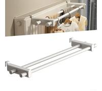 50 cm Radiatore portasciugamani da appendere, rimovibile supporto portasciugamani Rod, gancio di asciugatura rack per 0,3 m ~ 2 m riscaldamento radiatore