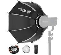 50 cm Softbox ottagonale Bowens Mount, configurazione rapida pieghevole con diffusori/griglia a pane/borsa compatibile con Godox Aputure Luce Studio Video, NS1P