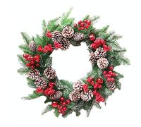 50 cm Sywa39 Natale decorazione ghirlanda PE Bianco Pino frutta ghirlanda di Nat