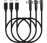 50 cm USB C a USB C cavo 3 pacchetti, SUMPK angolo retto 60W PD tipo C cavo di ricarica veloce compatibile con Samsung Galaxy S22/S21/S20 Ultra/Z Fold 3/Note 20, Pixel 5/4/3 XL