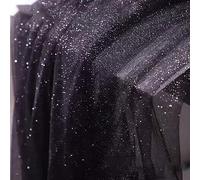 50 cm x 150 cm, Morbido Tessuto in Tulle per Cucito, Fai Da Te, Abbigliamento, Gonna, Abito Da Sposa, Velo, Tende, Tovaglie, Matrimoni, Feste - Colore Nero