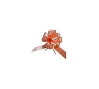50 coccarde autotiranti granfiocco nastro 3cm l.130 cm diam.12cm salmone
