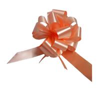 50 coccarde autotiranti granfiocco nastro 5cm l.150 cm diam.18cm salmone