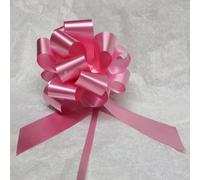 50 COCCARDE AUTOTIRANTI GRANFIOCCO NASTRO 3cm L.130 cm DIAM.12cm ROSA AURORA BO