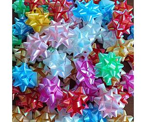 50 Coccarde (Perla Perlate) Miste Ø tra 5cm e 6cm - colorate adesive per pacchi regalo vari colori medie grandi 5 cm 6 cm fiocchi stelle adesivi compleanno natale regali natalizi compleanni