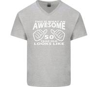 50° Compleanno 50 Anni Questo È Ciò Che T-Shirt In Cotone A V Per Uomo