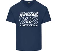 50° Compleanno 50 Anni Questo È Ciò Che T-Shirt In Cotone A V Per Uomo