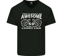 50° Compleanno 50 Anni Questo È Ciò Che T-Shirt In Cotone A V Per Uomo
