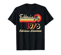 50° Compleanno 50 Uomo Anni Febbraio 1976 Regalo Maglietta