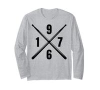 50 Compleanno Batterista Batteria Anni 1976 Cinquanta Maglia a Manica