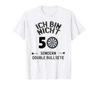 50 Compleanno Dart Io non sono 50 ma Double Bullseye Maglietta