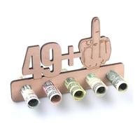 50° Compleanno Originale e Divertente in Legno, 49 + 1 - Regalo per il 50° Compleanno, Anniversario - Regali in legno, Idea Regalo Personalizzato per Amici e Parenti