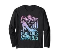 50° Compleanno Ragazza Capitolo 50 Year 1975 Favolosa Regina Maglia a Manica