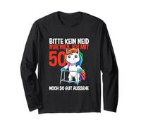 50° compleanno unicorno per favore non invidia - divertente 50 anni Maglia a Manica