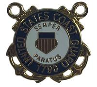 50 Confezione US Coast Guard Semper Paratus 1790 Moto Cappello Bavero Pin MS-752