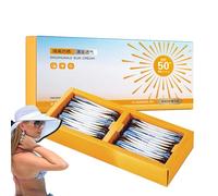 50 confezioni di protezione solare da viaggio SPF 50+, mini crema solare da viaggio, bustine, impermeabile e resistente al sudore, formula vegana e senza oli, per viso e corpo (50pcs)