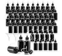 50 Confezioni Flaconi Con Punta Nera Con 2 Imbuti 1 Oz 30ml Ago Applicatore