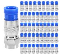 50 connettori a compressione RG6 per cavi coassiali, strumento di collegamento impermeabile F