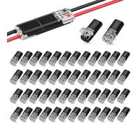 50 connettori per cavi auto, impermeabili, a 2 poli, 12 V, 2 pin, connettori per cavi rapidi, 12 V, connettore per cavo da 18-22 AWG