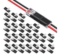 50 connettori per cavi per auto, impermeabili, a 2 poli, connettore rapido per auto, connettore per cavi, connettore veloce da 12 V per cavo da 18-22 AWG