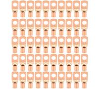 50 connettori terminali, terminale con capocorda ad anello in rame SC10-6, connettori serie SC rame rosso pressato a freddo sacchi, forniture industriali per applicazioni