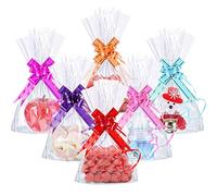 50 Conta 15 x 25 cm Chiaro Piatto Sacchetto di Cellophane Trattare Cellophane Blocco Fondo Storage Sacchetti Dolce/ Festa/ Regalo/ Casa Sacchetto con Il Sacchetto Colorato Cravatte (Stile A)