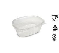 50 CONTENITORI STANDIPACK VASCHETTE CON COPERCHIO 750 CC IN PET PER FREEZER